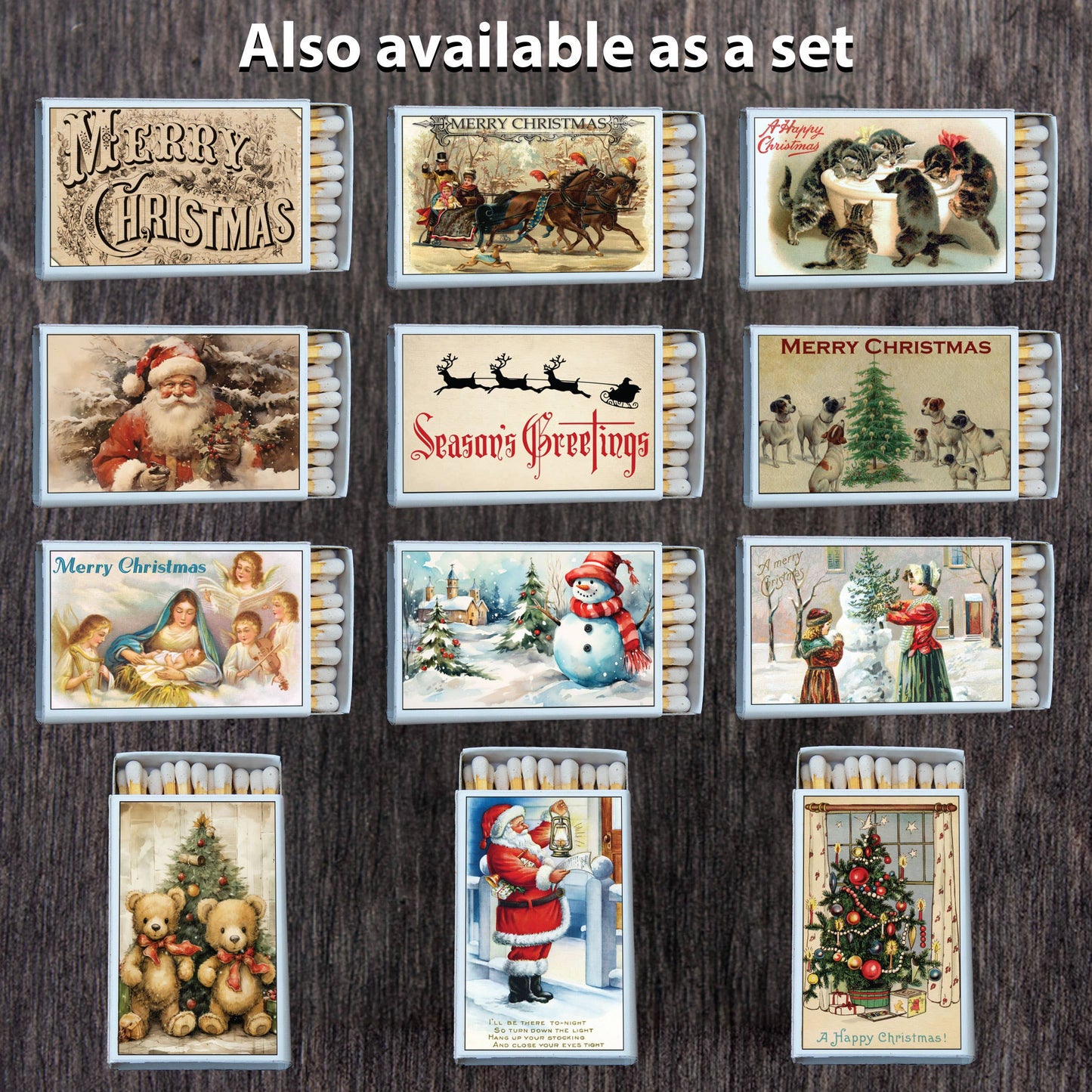 Christmas Tree Matchbox • Decorative Matches • Candle Acc