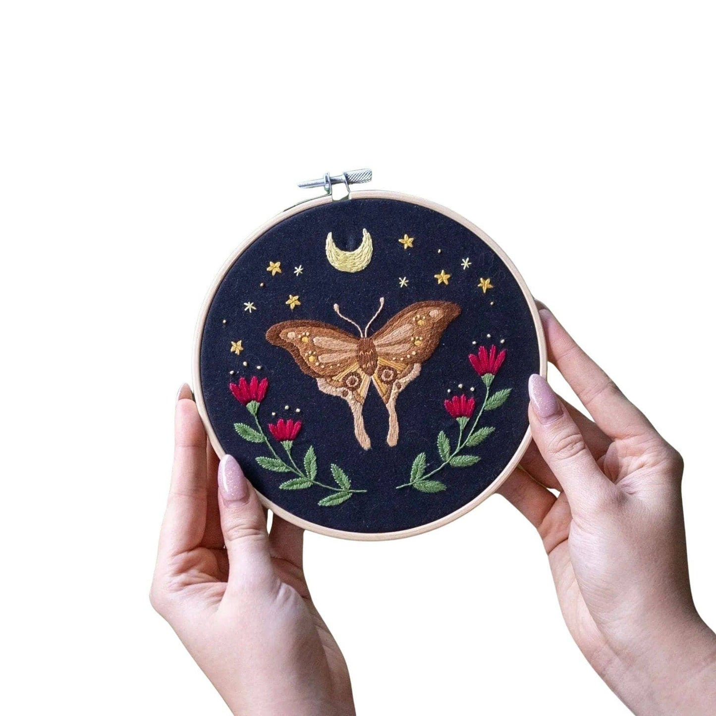 MIDNIGHT MOTH Embroidery Kit