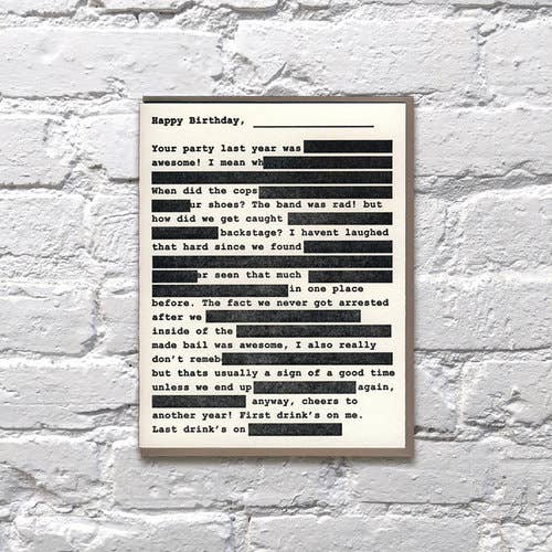 Classified Birthday Card