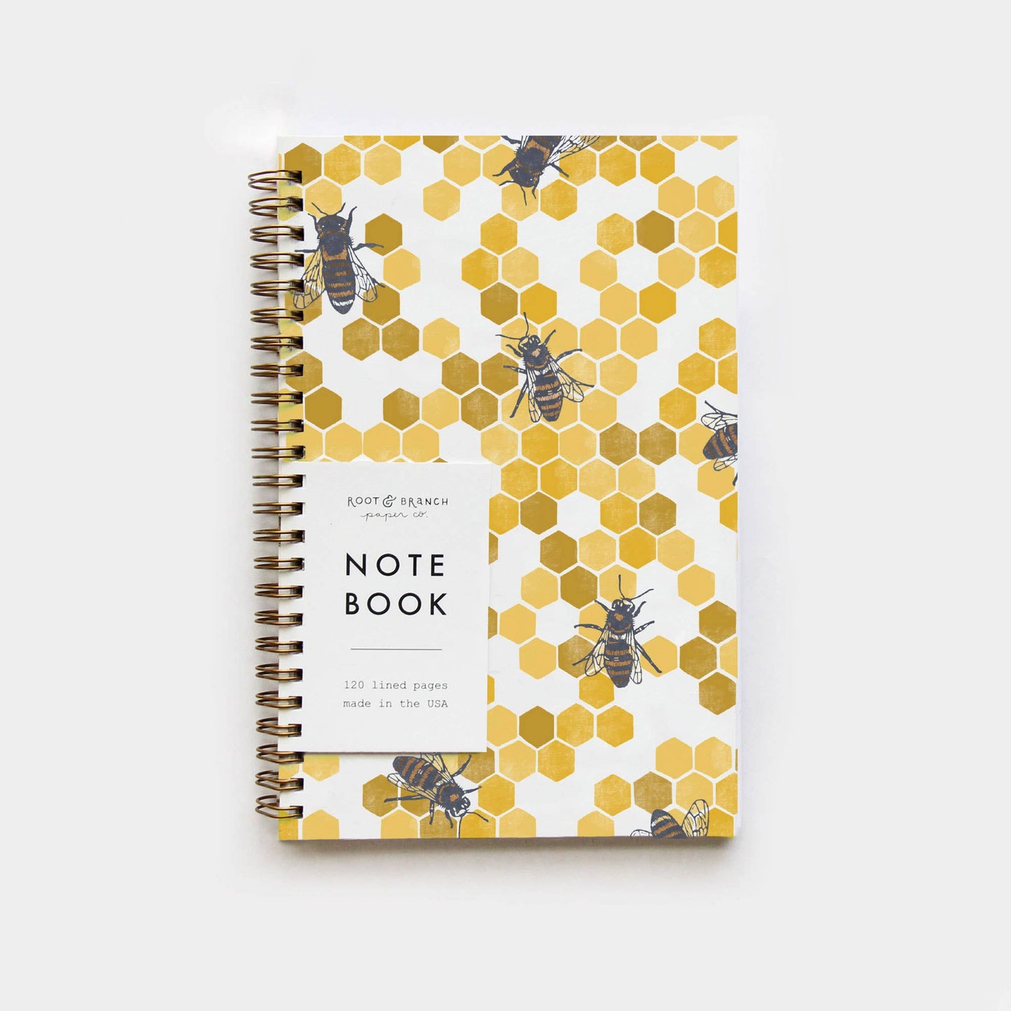 Honeybee Spiral Bound Notebook: Lined