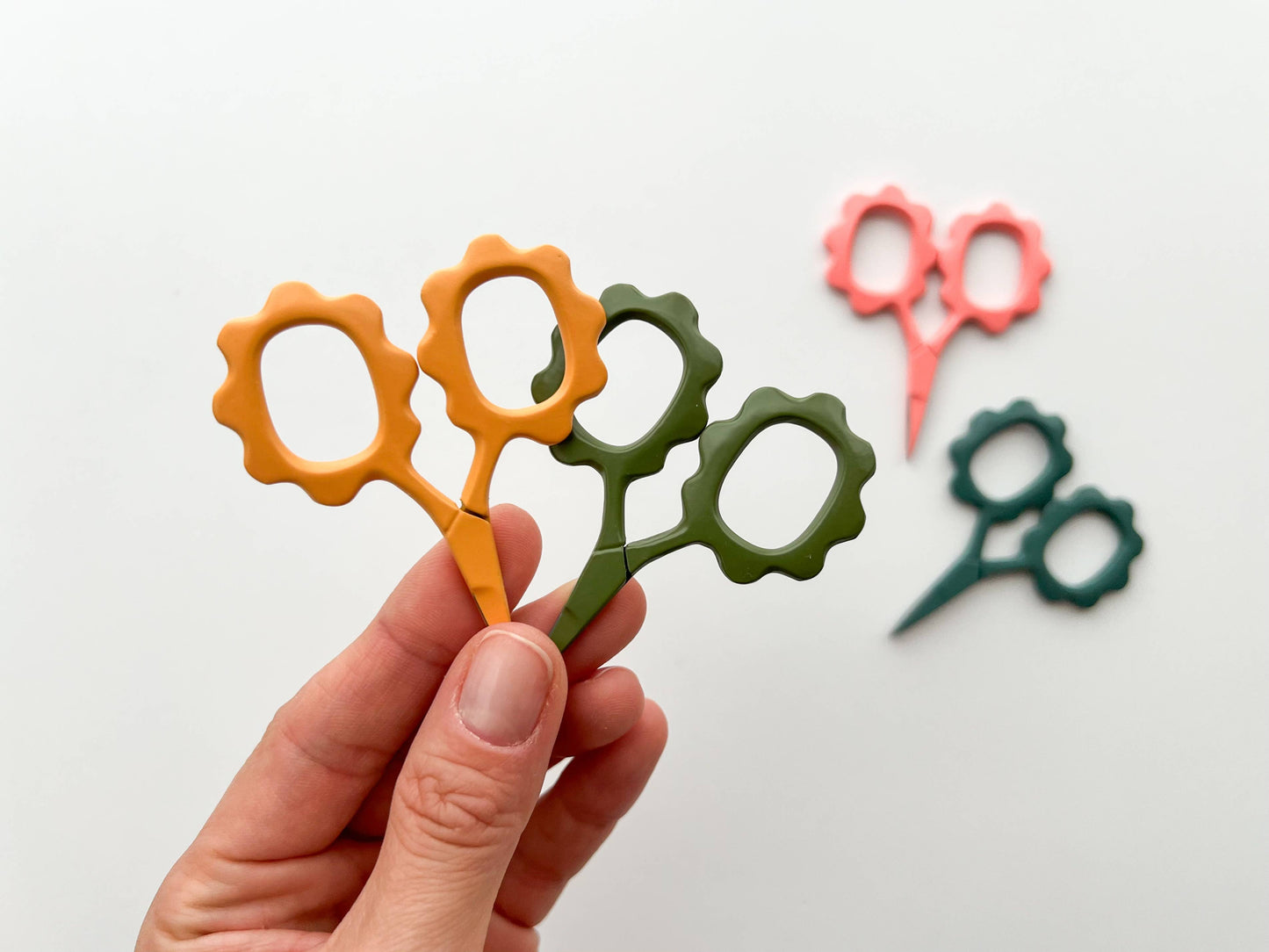 Small Flower scissors, tiny embroidery scissors: Spruce