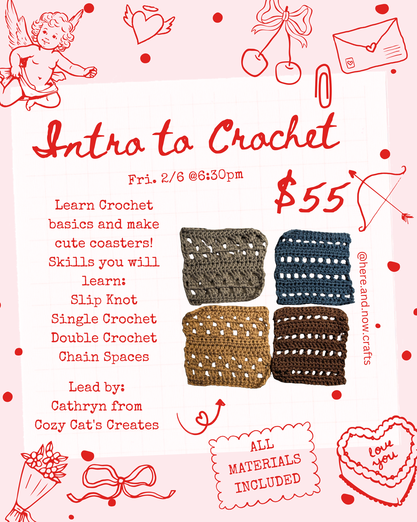 Intro to Crochet: Make Coasters!