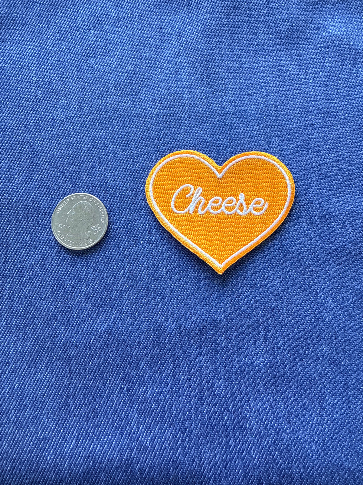 Cheese Chain Stitched Heart Patch