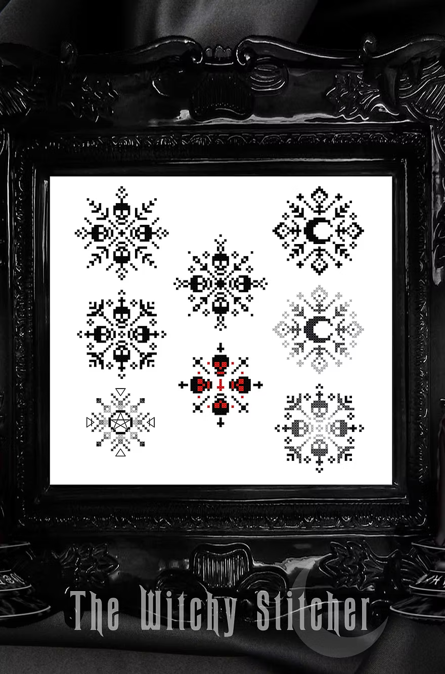 Gothic Snowflake Set- Cross Stitch Pattern