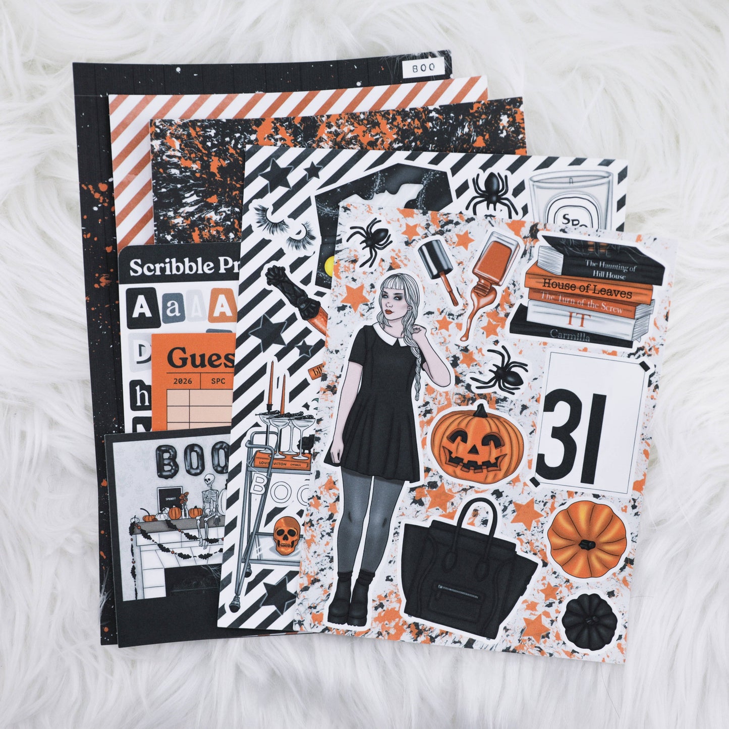 Boo – Junk Journal Collage Kit // Matte Sticker Collection