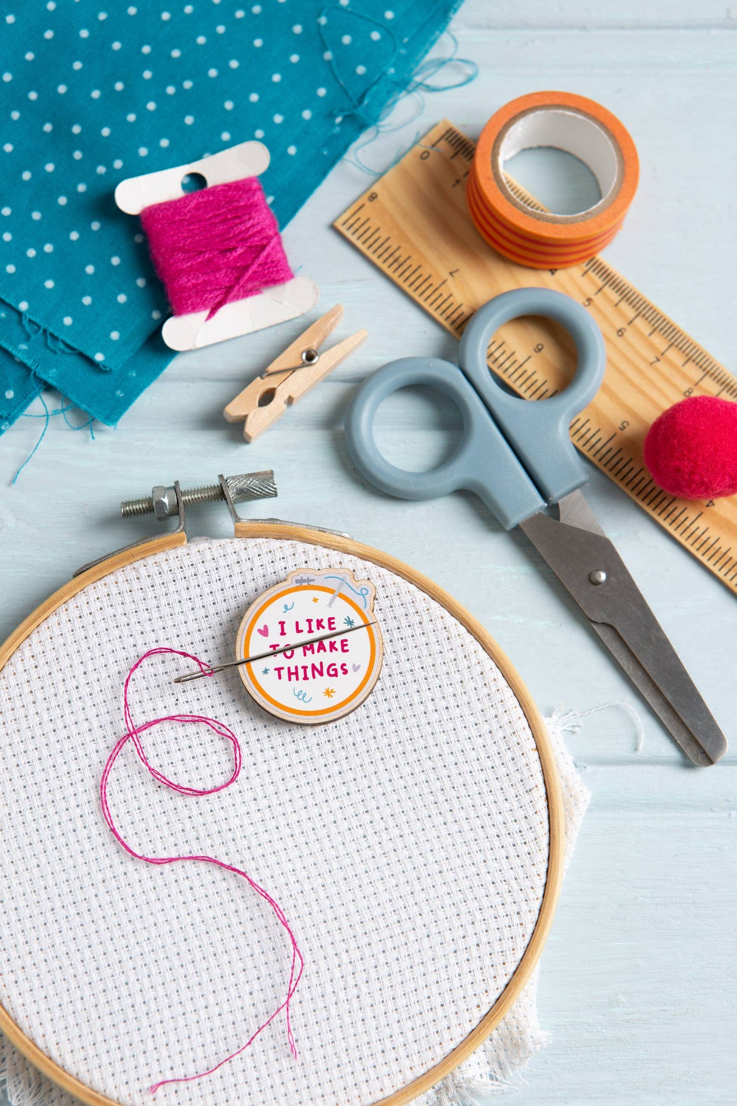 I Like To Make Things Needle Minder | Gift for Crafters