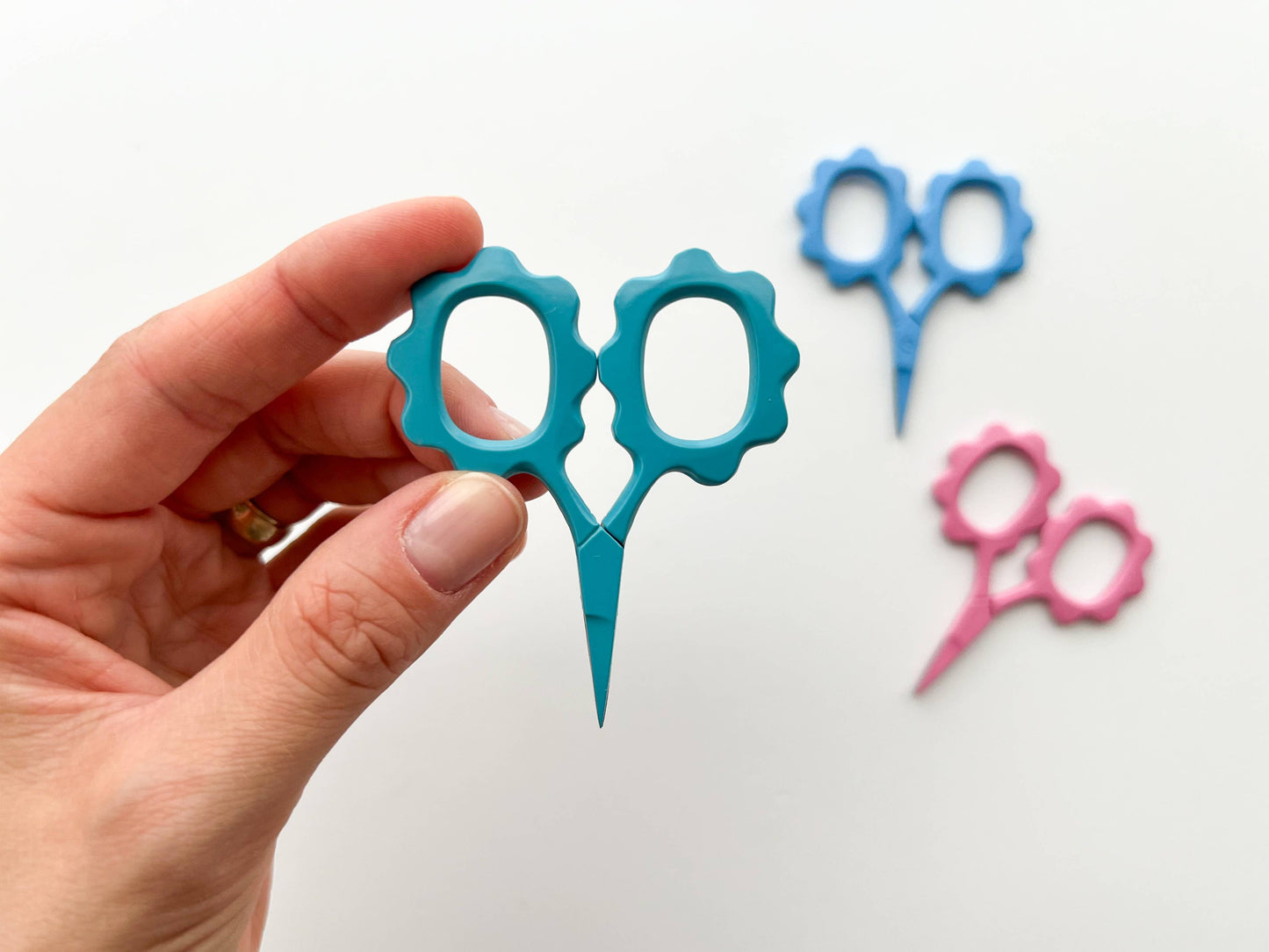 Small Flower scissors, tiny embroidery scissors: Spruce