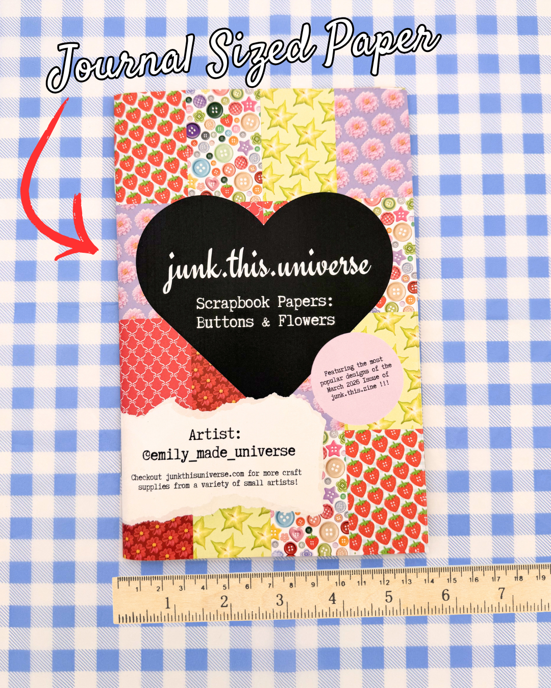 Scrapbook Paper - Buttons & Flowers