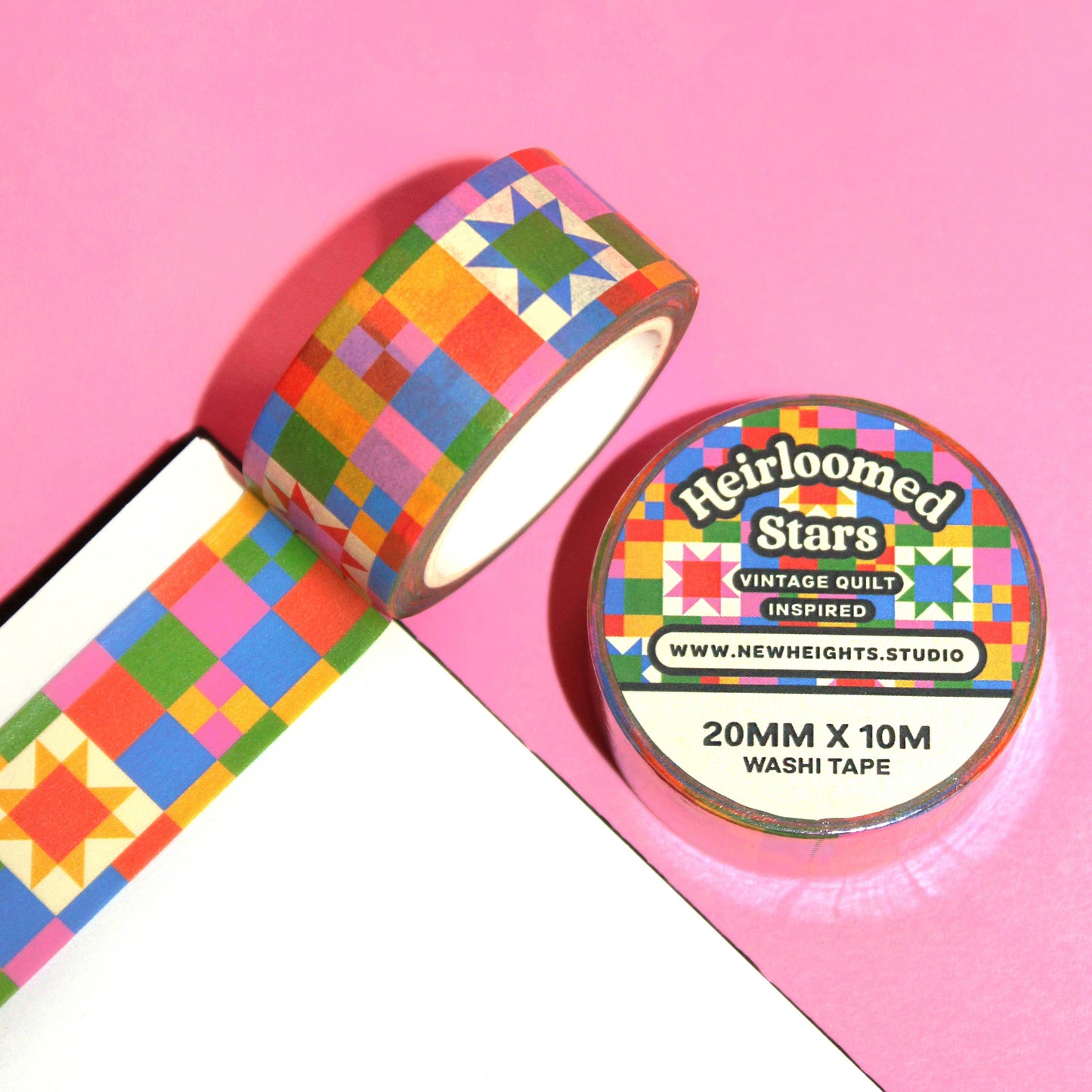"Heirloomed Stars" Retro Star Quilt Inspired Washi Tape