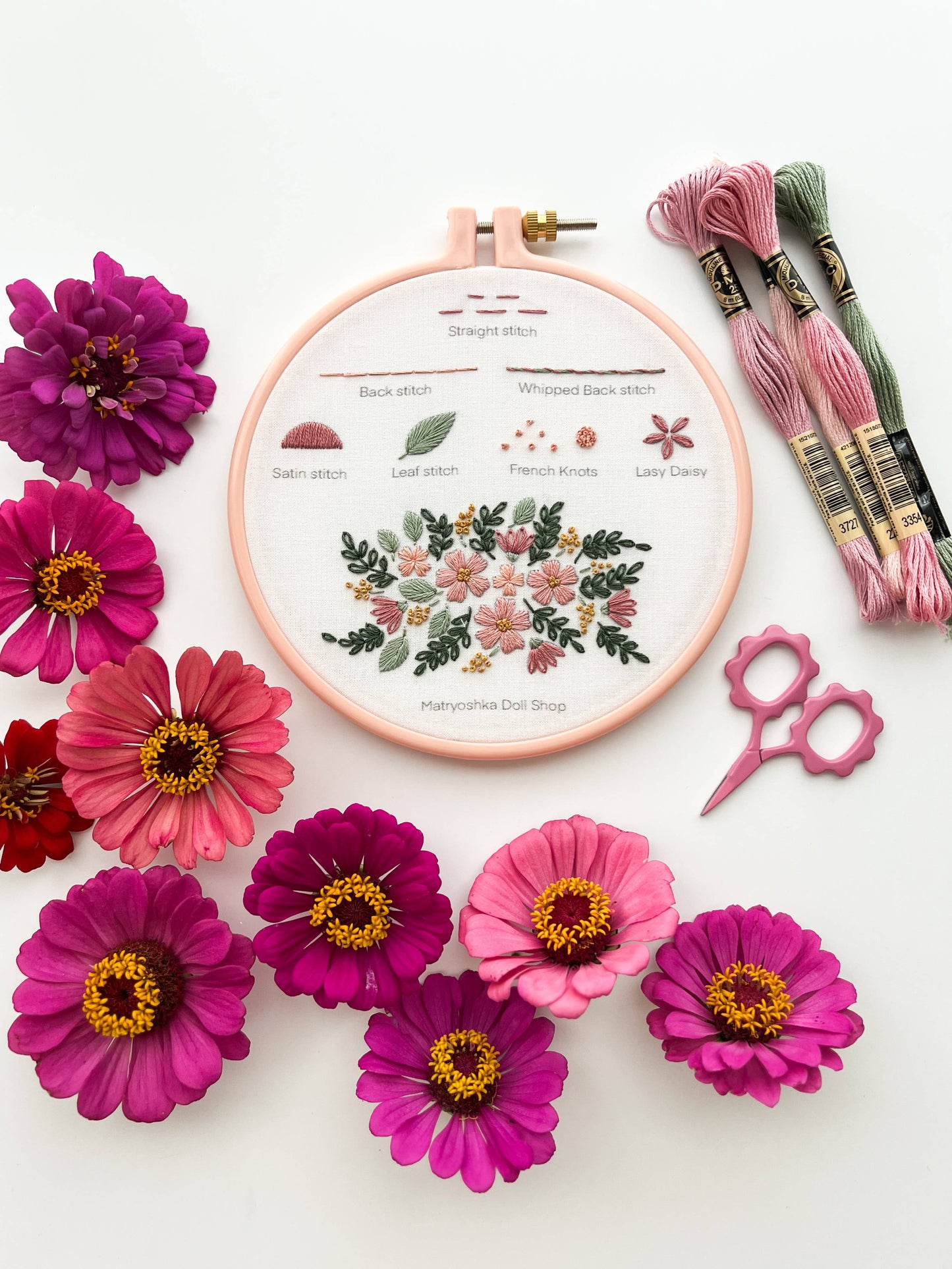 Small Flower scissors, tiny embroidery scissors: Spruce