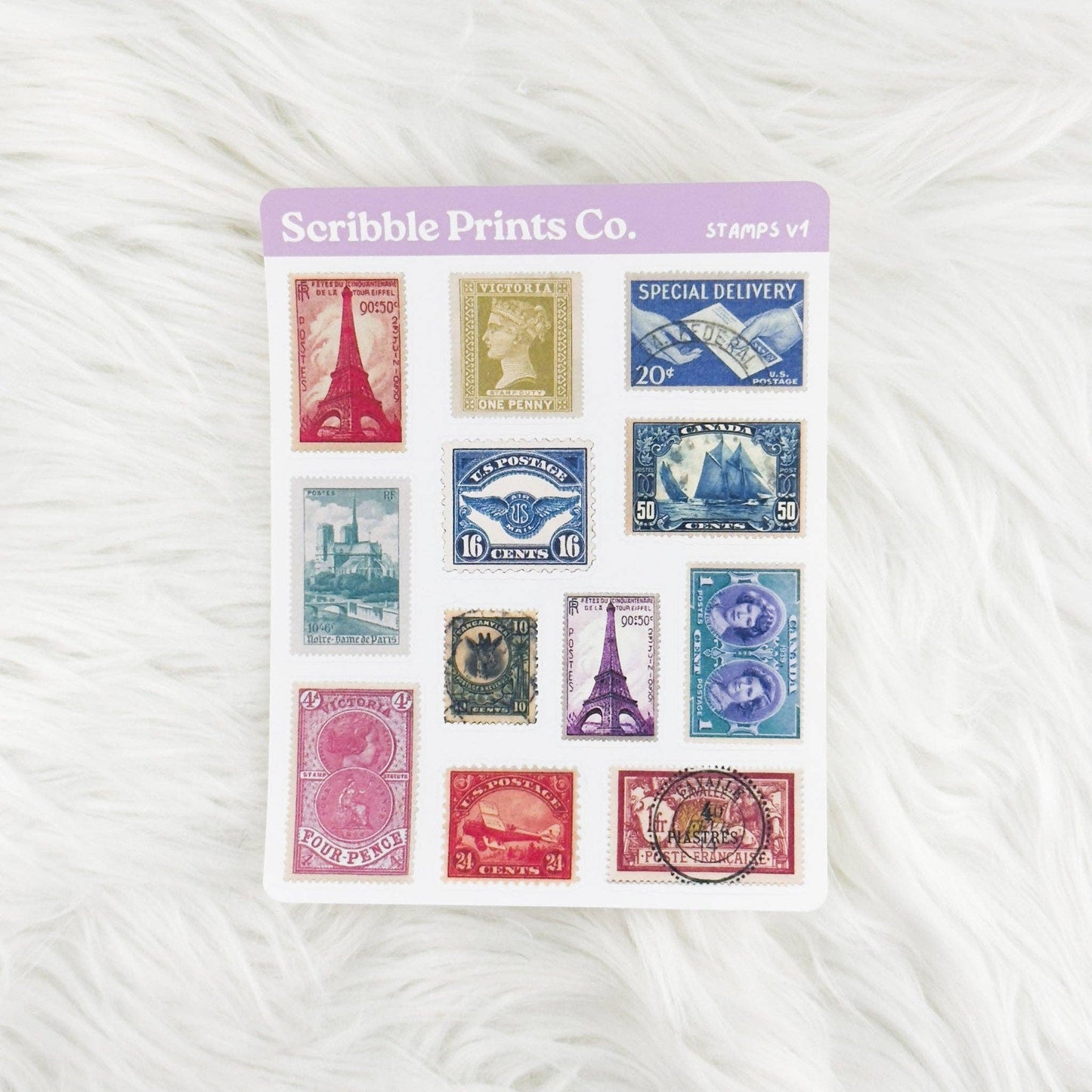 Stamps V1 Deco Sticker Sheet