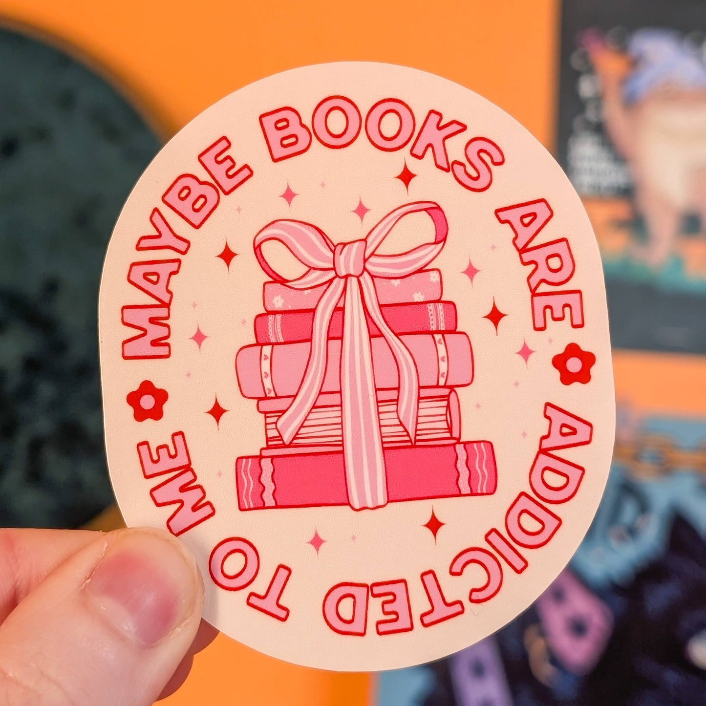 Books are addicted to me sticker