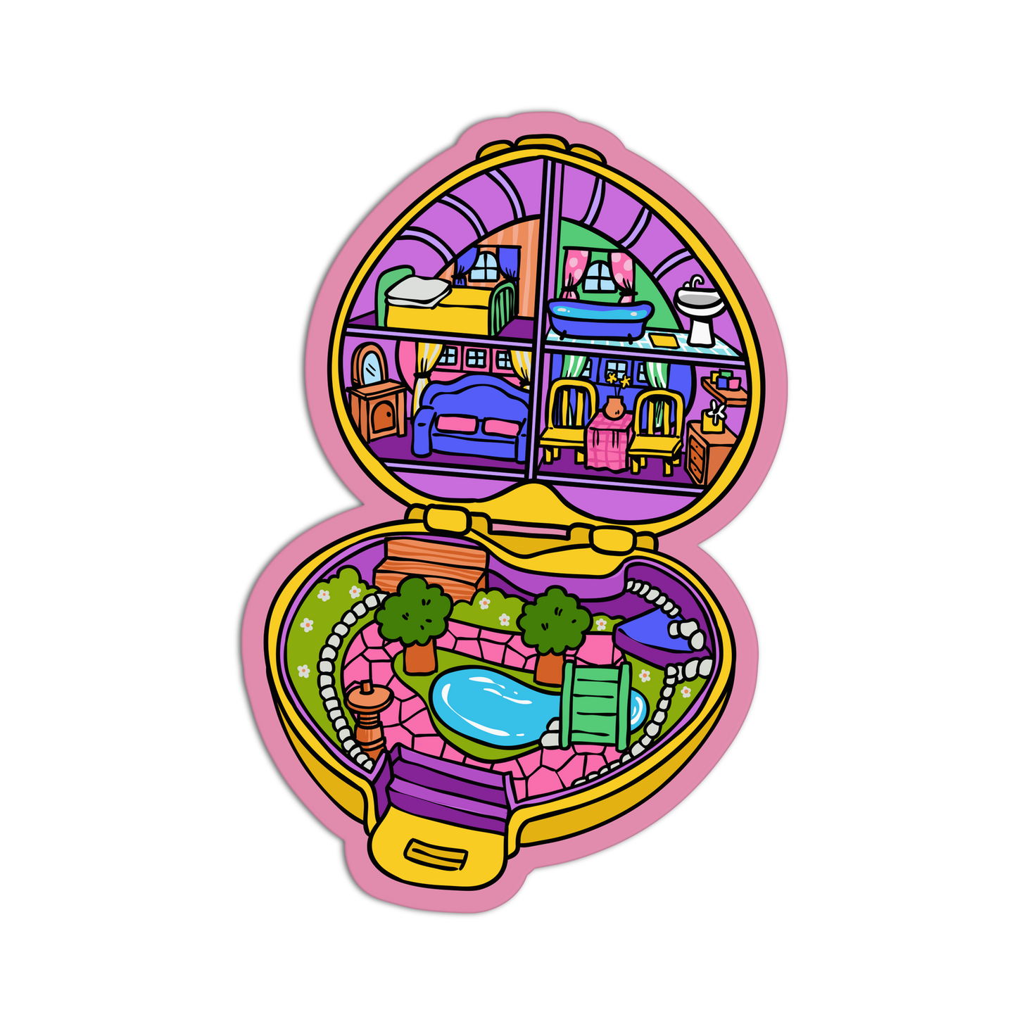 90's Pocket Toys Vinyl Textured Sticker
