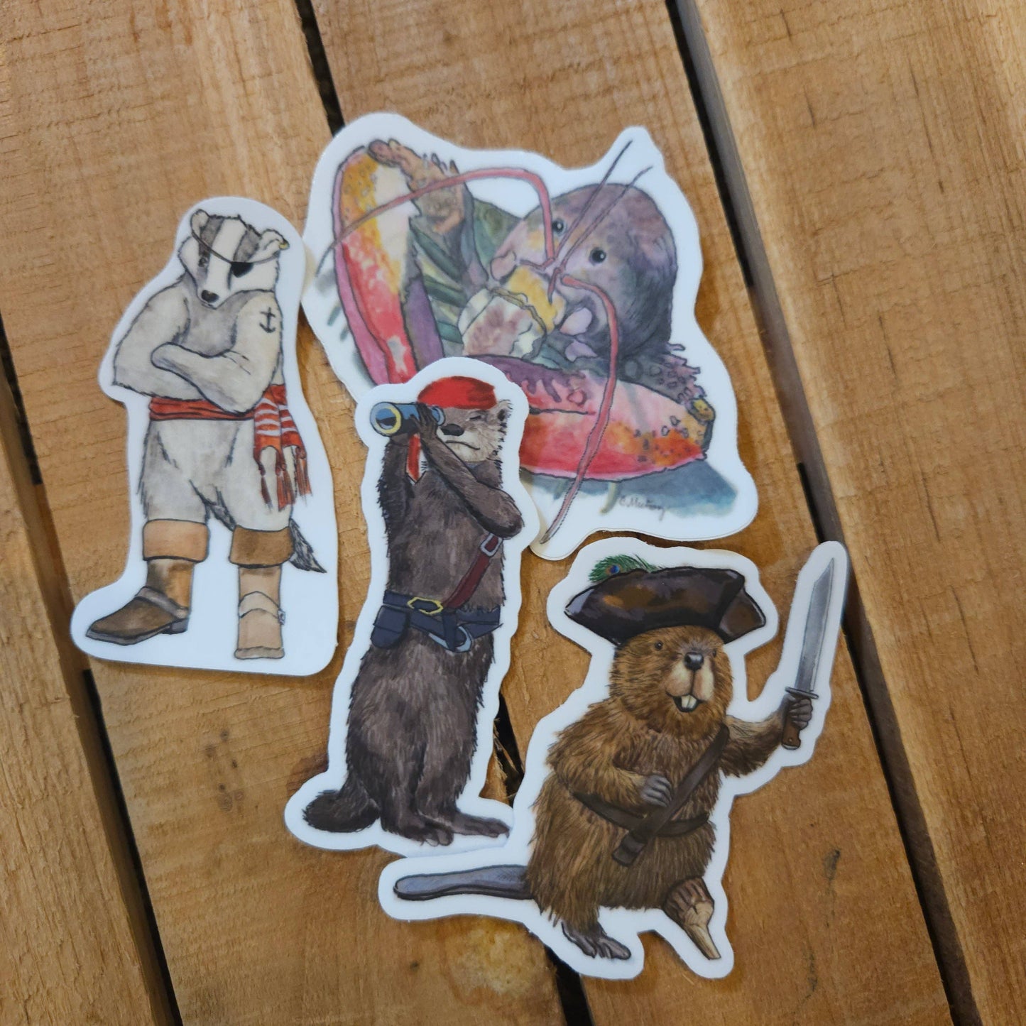 Pirate Otter Sticker | 3x3 “ Waterproof Vinyl Decal