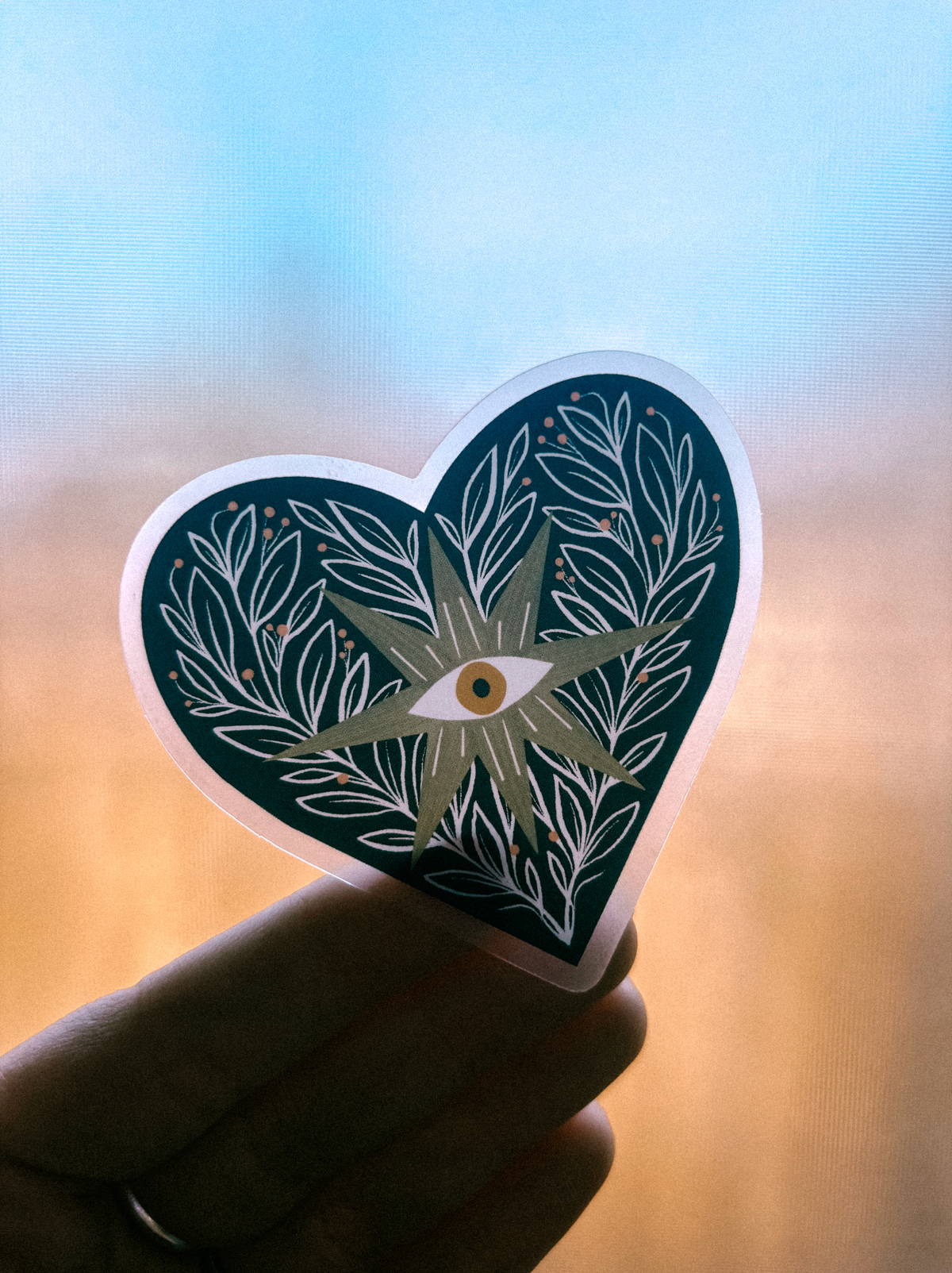 Vinyl Sticker: Evil Heart - 3" clear