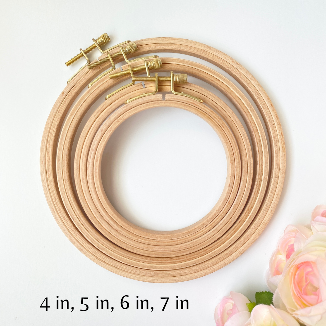 Beechwood Embroidery Hoops,  Cross Stitch Hoop Frames: 4 inch