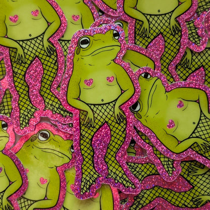 Sexy frog sticker glitter pride funny cute