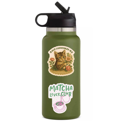 Cute Girly Matcha Barista Tea High Quality Vinyl Sticker
