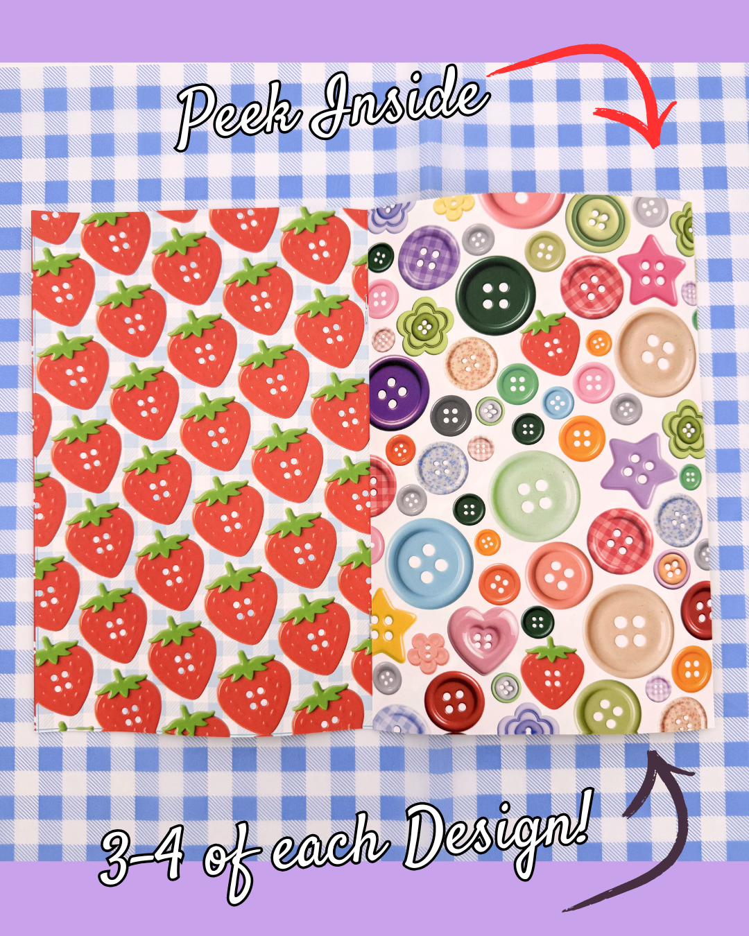 Scrapbook Paper - Buttons & Flowers