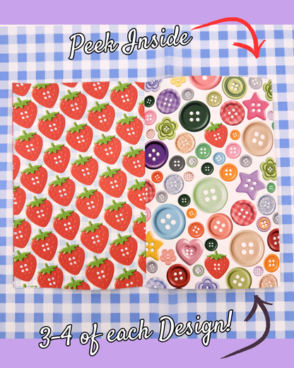 Scrapbook Paper - Buttons & Flowers