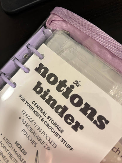The Notions Binder - Deluxe Knitting and Crochet Organizer: Black