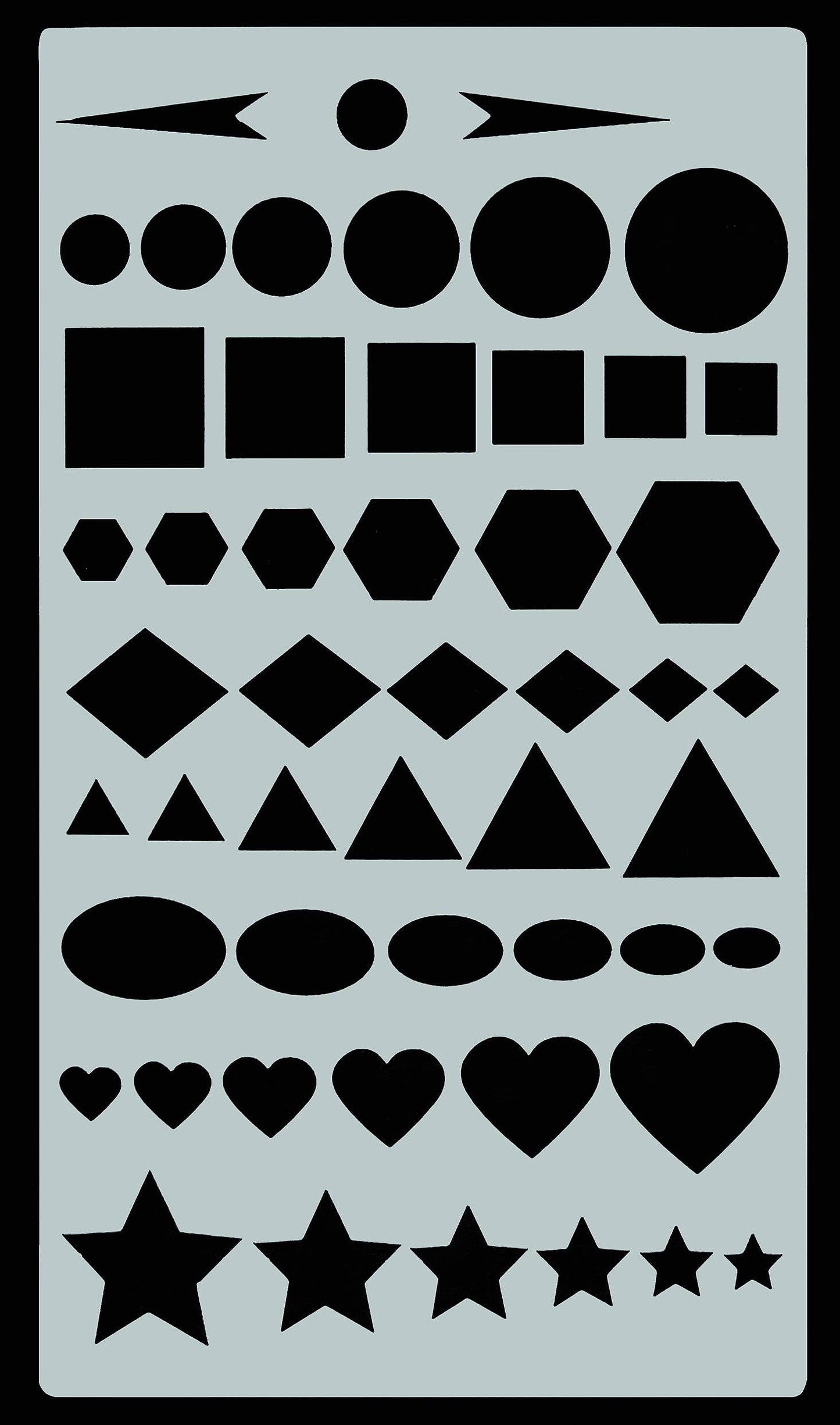 Essentials Dotted Journal Stencil Set,Essentials Dotted Journal Stencil Set