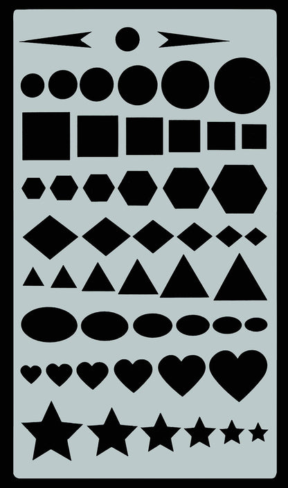 Essentials Dotted Journal Stencil Set,Essentials Dotted Journal Stencil Set