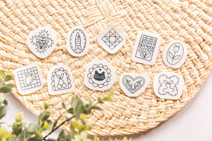 Vintage Stamps Embroidery Stick n Stitch Pack, Patchwork