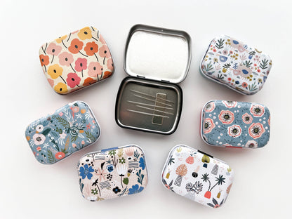 Magnetic needle tin, floral needle case, needle keeper