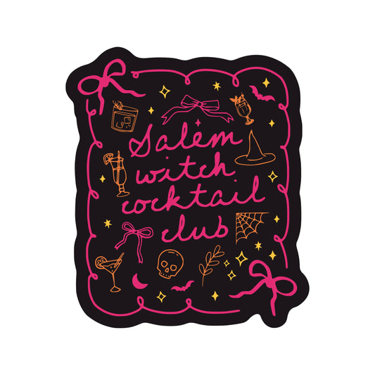 Halloween Fall Cocktail Witch Read High Quality Vinyl Stick