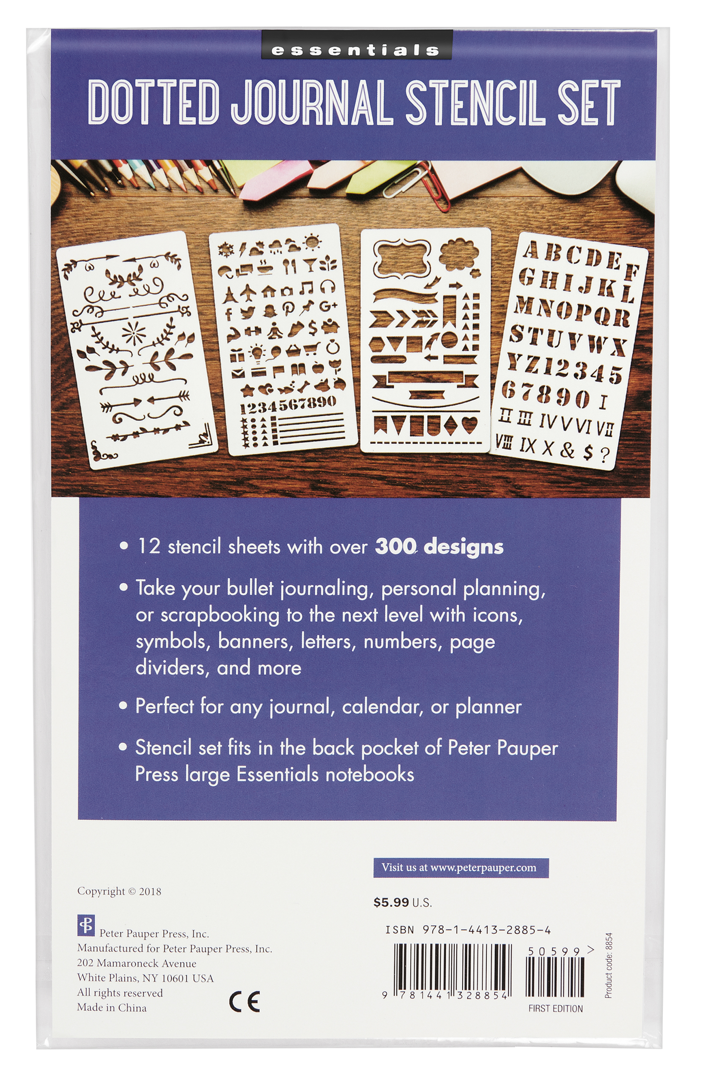Essentials Dotted Journal Stencil Set,Essentials Dotted Journal Stencil Set
