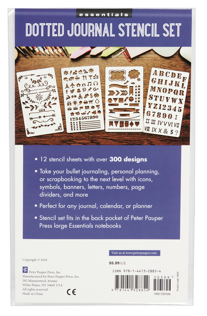 Essentials Dotted Journal Stencil Set,Essentials Dotted Journal Stencil Set