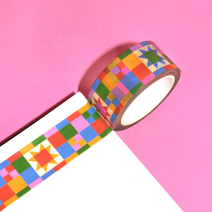"Heirloomed Stars" Retro Star Quilt Inspired Washi Tape