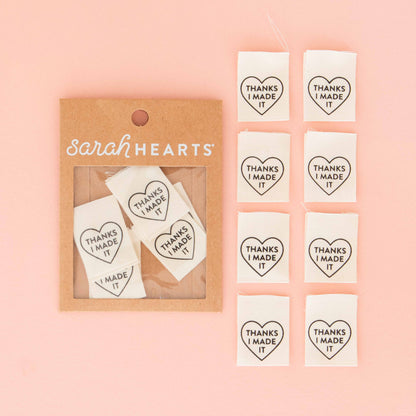Thanks I Made It Heart Organic Cotton Labels
