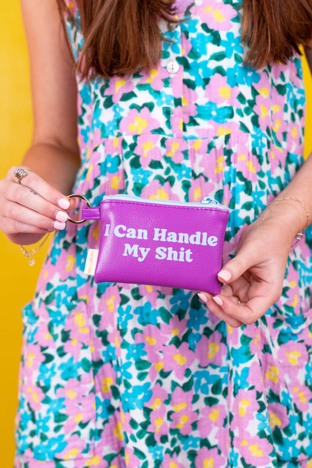 NEW! Colorblock Penny Key Ring: Stay Toxic