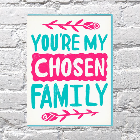 Chosen Family letterpress card