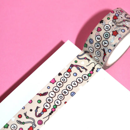 "BFF4L" Cute Bead Friendship Bracelets Washi Tape (20mm/10m)