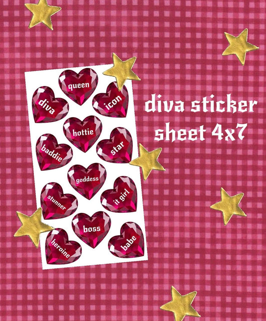 Diva sticker sheet