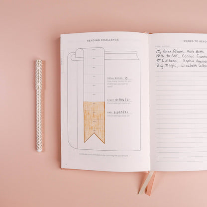 Reading Journal (Avid Reader): Blush