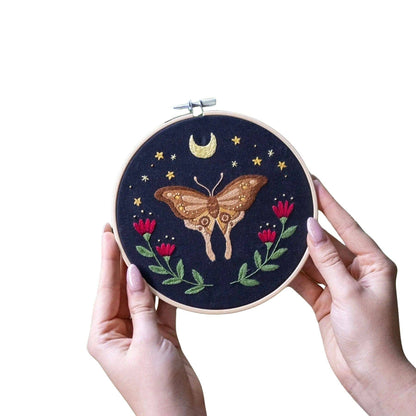 MIDNIGHT MOTH Embroidery Kit
