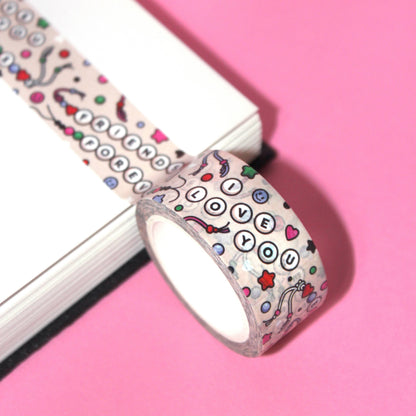"BFF4L" Cute Bead Friendship Bracelets Washi Tape (20mm/10m)