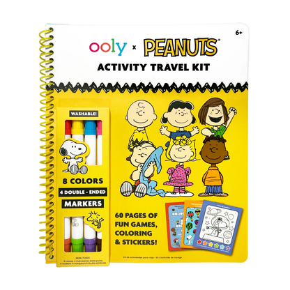 OOLY x Peanuts: Activity Travel Kit & 4 Double-Ended Markers