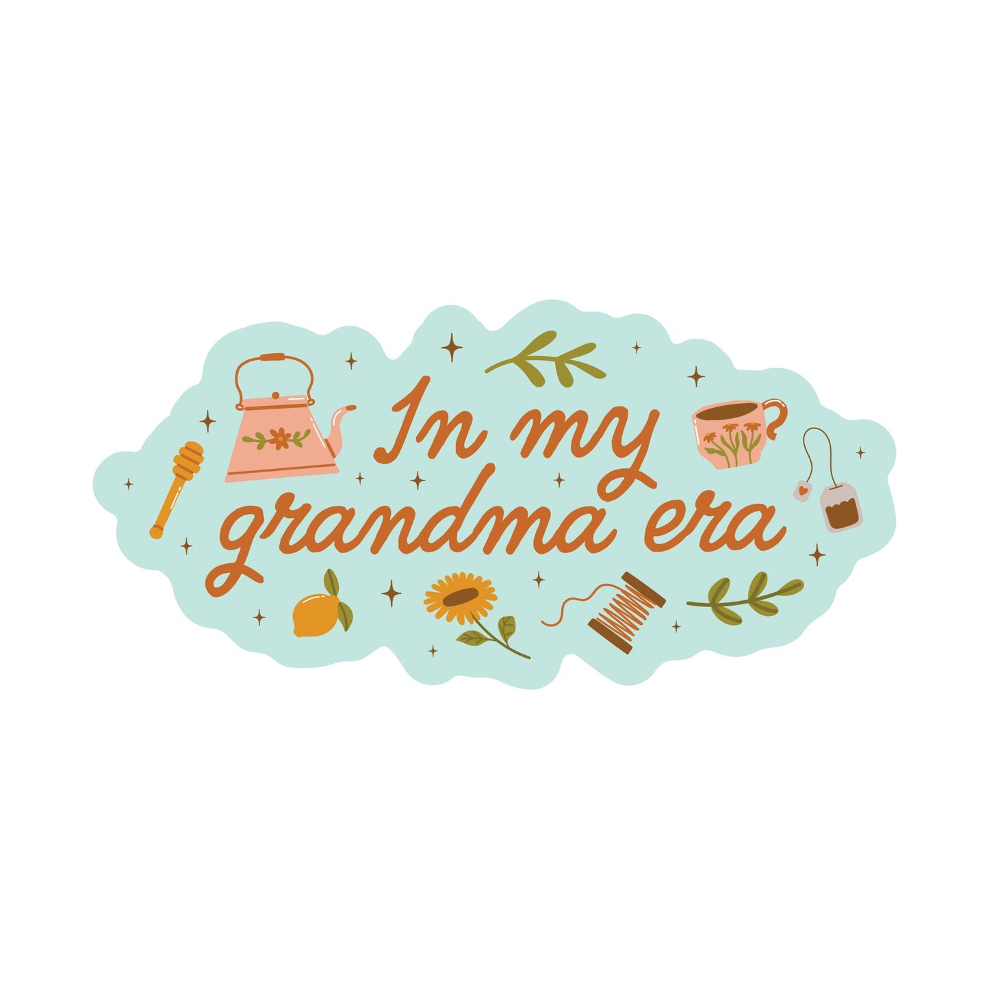 Funny Women Stitch Tea Knit High Quality Vinyl Sticker