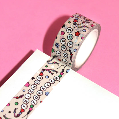 "BFF4L" Cute Bead Friendship Bracelets Washi Tape (20mm/10m)