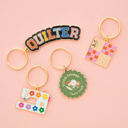Good Things Take Time Enamel Keychain - Bag Charm