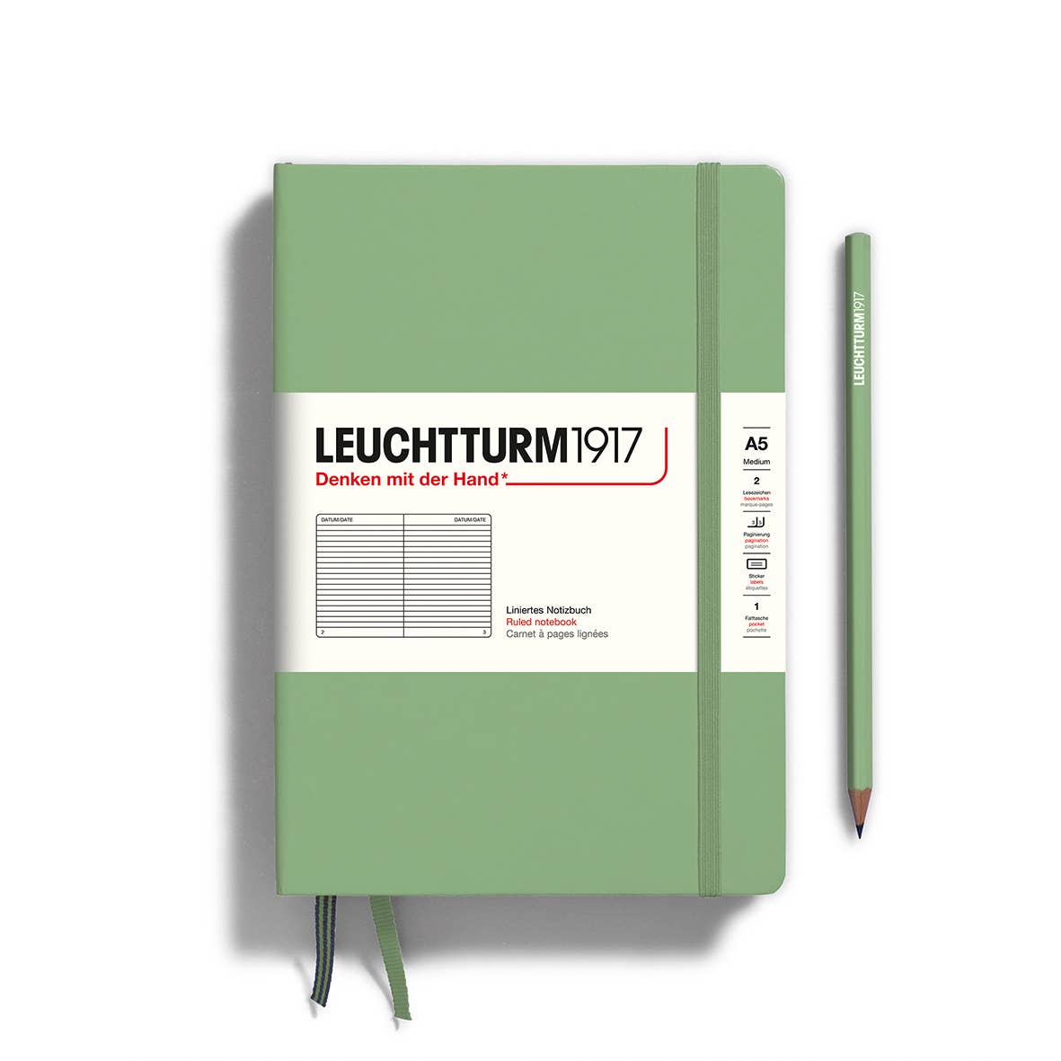 Notebooks - Medium (A5): Anthracite / Hardcover / Dotted