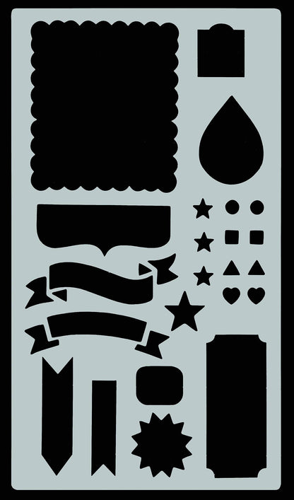 Essentials Dotted Journal Stencil Set,Essentials Dotted Journal Stencil Set