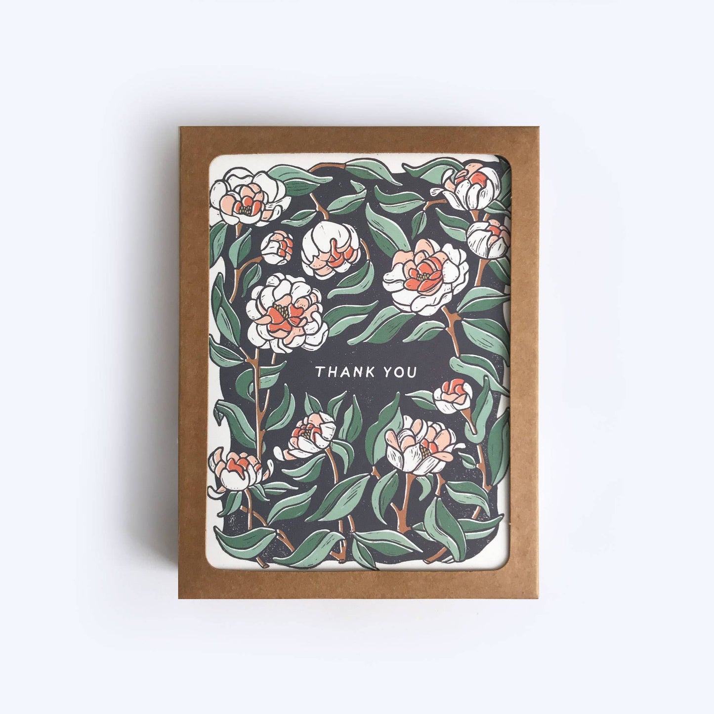 Peony Thank You Boxed Card Set of 8