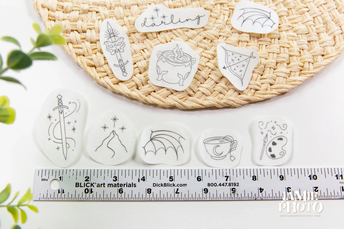 Romantasy Book Lover Embroidery Transfers, Stick and Stitch