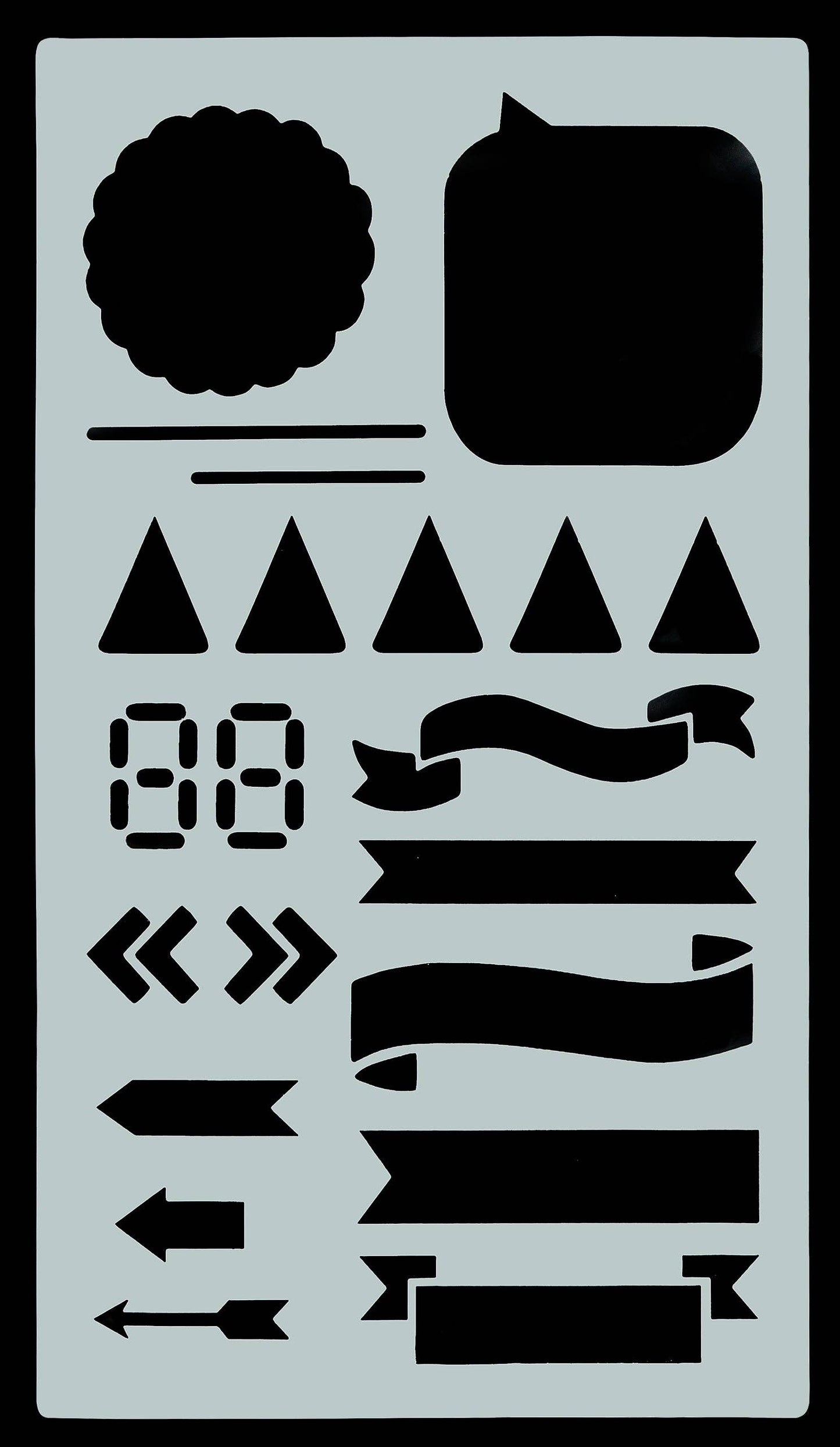 Essentials Dotted Journal Stencil Set,Essentials Dotted Journal Stencil Set